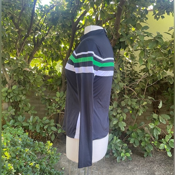 Kinona "Winter Blues" long sleeve back-zip top - size S - Picture 2 of 4